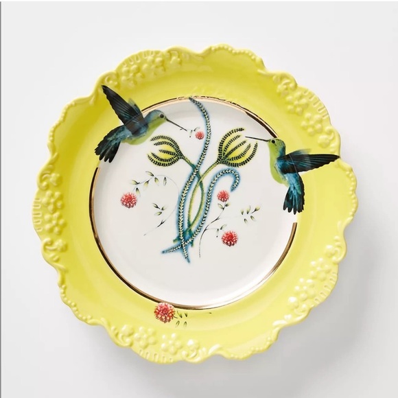 Lou Rota Nature Table Plate Hummingbird